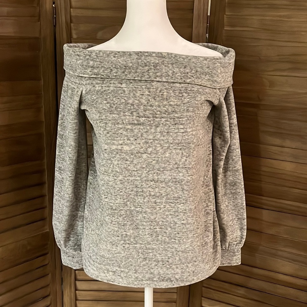 Loft Petites Off-the-Shoulder Velvet Top